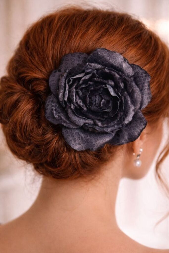 Black-Rose-Low-Bun-hair