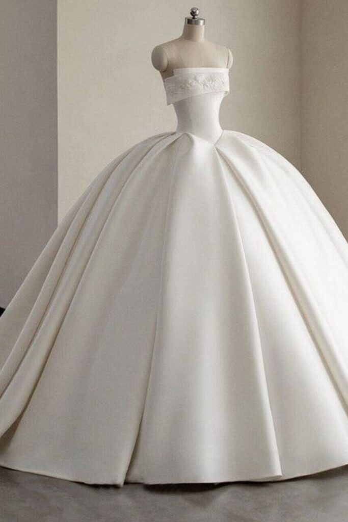 Classic-Ivory-Satin-Ball-Gown