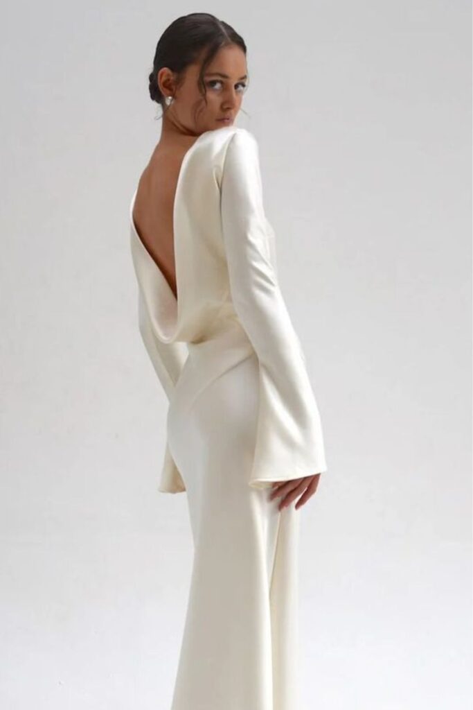 Long-Sleeve-Silk-Wedding-Dress