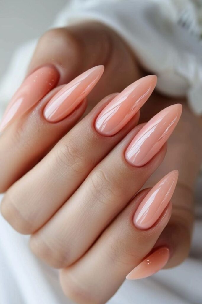 Soft-Peach-Nude-wedding-nails