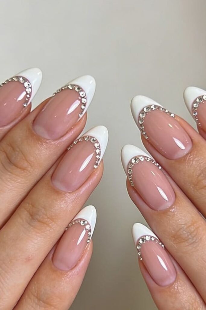 Stunning-Bridal-French-Tip-Nail-Designs